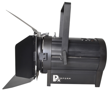 LED Fresnel 200W Warm White Stage Spot with Barn Door